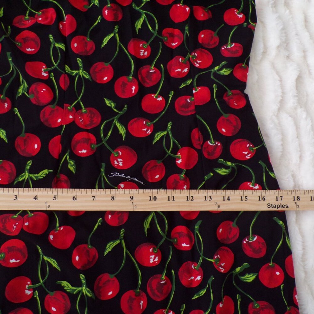 NWOT Dolce & Gabbana STUNNING cherry fruit print midi dress 46/L HOST PICK - Picture 8 of 13